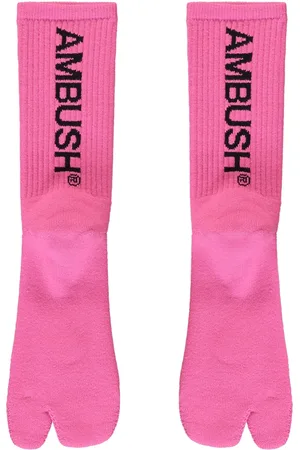 AMBUSH Bielizna, Mężczyzna, Różowy, ONE SIZE, Skarpetki z bawełny z logo