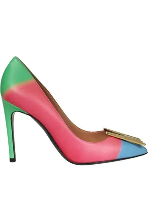 Moschino Buty, Kobieta, Wielobarwność, 36 EU, Skórzane czółenka z szpicem