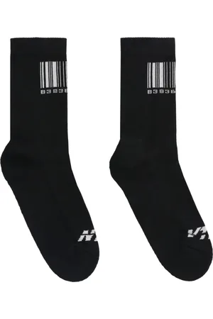 Vetements Bielizna, Mężczyzna, Czarny, S, Skarpetki z mieszanki bawełny Intarsia