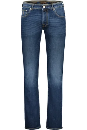 MOORER Jeansy, Mężczyzna, Niebieski, W35, Jeansyy 5-pocket z metalowymi detalami