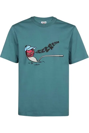 ICECREAM Koszulki, Mężczyzna, Niebieski, XS, Koszulka z nadrukiem logo