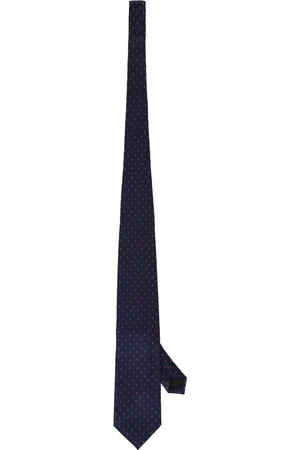 corneliani Akcesoria, Mężczyzna, Niebieski, ONE SIZE, Jedwabny Krawat w Kropki