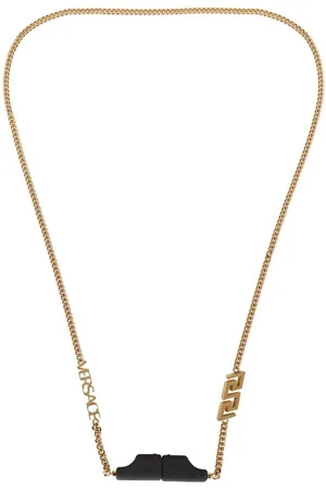 VERSACE Akcesoria, Mężczyzna, Czarny, ONE SIZE, Pasek łańcuchowy do bezprzewodowych słuchawek