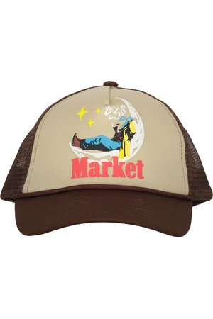 MARKET Akcesoria, Mężczyzna, brązowy, ONE SIZE, Baseballówka z Wytłoczonym Logo
