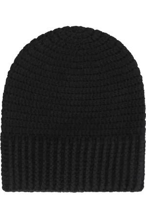 Malo Akcesoria, Kobieta, Czarny, ONE SIZE, Kaszmir, Kaszmirowa Szydełkowa Wełniana Czapka