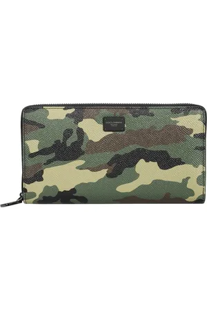Dolce & Gabbana Akcesoria, Mężczyzna, Zielony, ONE SIZE, Portfel Skórzany w Kamo