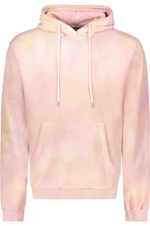 JOHN ELLIOTT Bluzy, Mężczyzna, Różowy, XL, Tie Dye Bawełniany Hoodie