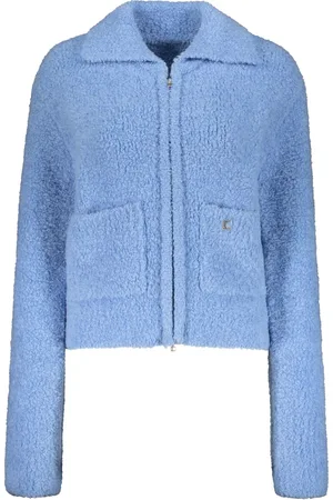 Low Classic Kurtki, Kobieta, Niebieski, S, Nylon, Klasyczna Wełniana Kurtka z Zamkiem
