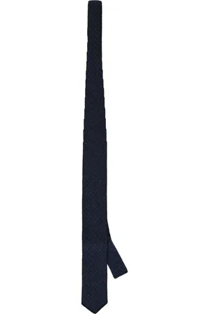 corneliani Akcesoria, Mężczyzna, Niebieski, ONE SIZE, Kaszmir, Luksusowy Jedwabno-Kaszmirowy Krawat w Zigzag