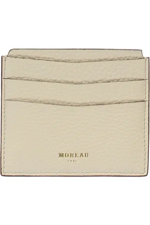 MOREAU Akcesoria, Kobieta, Beżowy, ONE SIZE, Etui na karty z logo ze skóry