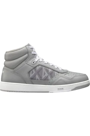 Dior Buty, Kobieta, Szary, 40 EU, Skóra, Wysokie Diamentowe Sneakersy Kobiety Skóra Guma