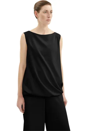 Annette Görtz Koszulki, Kobieta, Czarny, S, Poliester, Elegancki Czarny Top Model 40105