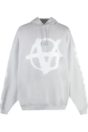 Vetements Bluzy, Mężczyzna, Szary, M, Vintage Bawełniany Hoodie z ściągaczami