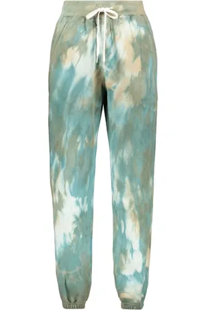 JOHN ELLIOTT Spodnie, Mężczyzna, Zielony, M, Tie-Dye Bawełniane Spodnie Dresowe