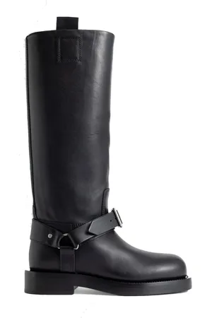 Burberry Buty, Kobieta, Czarny, 40 EU, Skórzane Wysokie Buty Kobiety Włochy