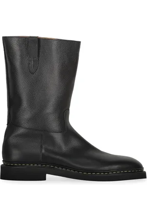 JOHN LOBB Buty, Mężczyzna, Czarny, 44 EU, Skórzane buty z okrągłym noskiem