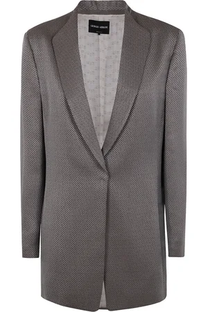 Giorgio Armani Kurtki, Kobieta, Szary, S, Kurtka z mikrożakardowej wiskozy i cupro