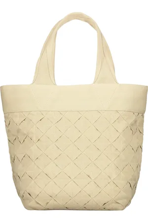 Bottega Veneta Torebki, Mężczyzna, Beżowy, ONE SIZE, Len, Torba Nappa Tote