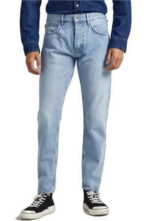 Pepe Jeans Jeansy, Mężczyzna, Niebieski, W32 L34, Regularne Jeansyy Dżinsowe Niebieskie Naszywane