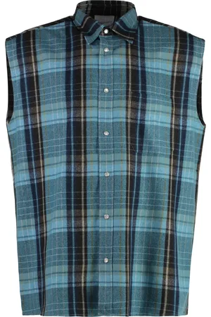 Vetements Koszule, Mężczyzna, Wielobarwność, L, Koszula Flanelowa z Logo Patch