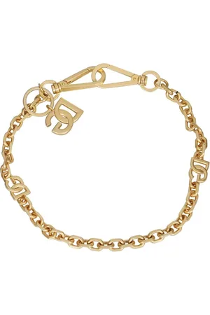 Dolce & Gabbana Akcesoria, Mężczyzna, Żółty, ONE SIZE, Bransoletka z Miedzi z Logo