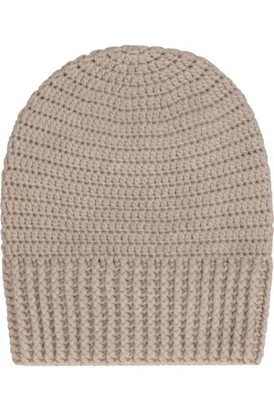 Malo Akcesoria, Kobieta, Beżowy, ONE SIZE, Kaszmir, Kaszmirowa Szydełkowa Czapka