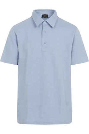 BRIONI Koszulki, Mężczyzna, Niebieski, XL, Lead Sky Polo Shirt