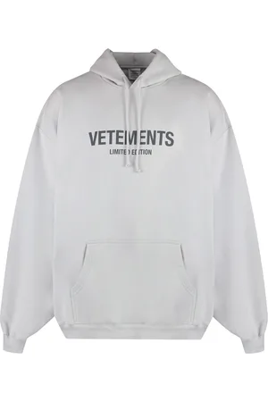 Vetements Bluzy, Mężczyzna, Szary, M, Bluza z kontrastowym logo Unisex