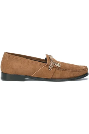 Dolce & Gabbana Buty, Mężczyzna, brązowy, 40 EU, Zamsz, Półbuty zamszowe z detalem logo