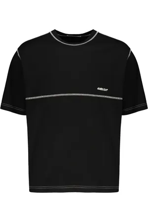 AMBUSH Koszulki, Mężczyzna, Czarny, S, Stylowy bawełniany T-shirt z kontrastowym szyciem