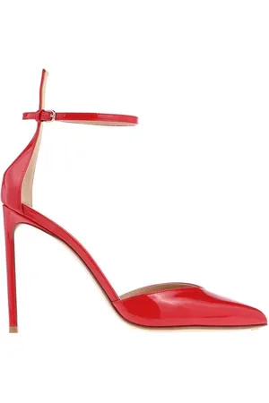 Francesco Russo Buty, Kobieta, Czerwony, 39 1/2 EU, Szpilki z Punktowym Nosem