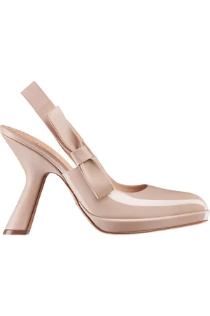 Dior Buty, Kobieta, Beżowy, 38 EU, Sweet-D Slingback Obcasy z Kokardą