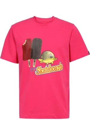 ICECREAM Koszulki, Mężczyzna, Różowy, XL, Bawełniany T-shirt z nadrukiem