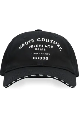 Vetements Akcesoria, Mężczyzna, Czarny, ONE SIZE, Bawełniana Czapka Baseballowa