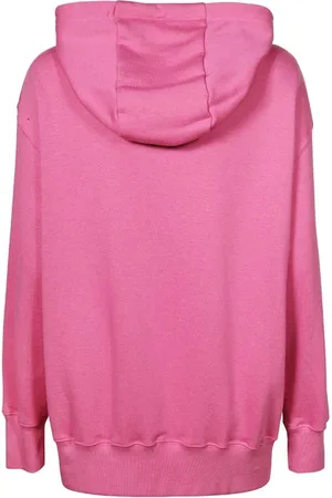 VERSACE Bluzy, Kobieta, Różowy, XS, Bawełniany Hoodie z logo Rhinestones