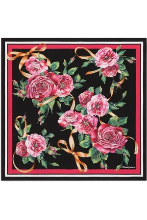 Dolce & Gabbana Akcesoria, Kobieta, Wielobarwność, ONE SIZE, Stylowy Jedwabny Szalik