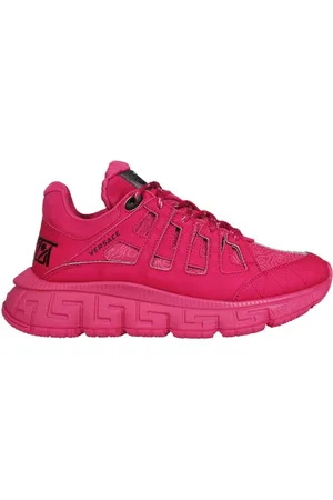 VERSACE Buty, Mężczyzna, Różowy, 41 EU, Kontrastowe niskie trampki