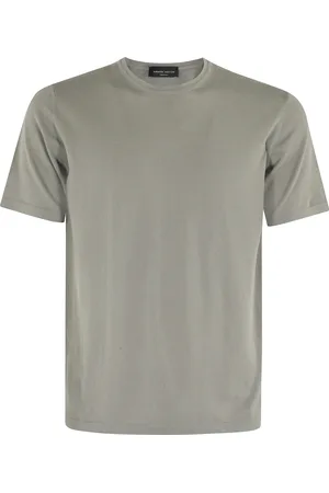 Roberto Collina Koszulki, Mężczyzna, Zielony, M, Tubular Bottom Crew Neck Sweater