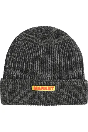 MARKET Akcesoria, Mężczyzna, Czarny, ONE SIZE, Zaprasowana Logo Șciągaczowa Czapka