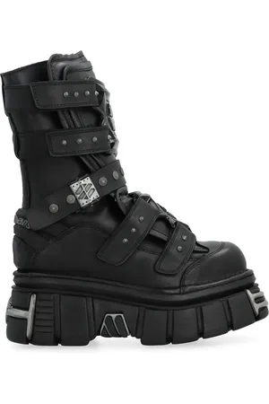 Vetements Buty, Mężczyzna, Czarny, 43 EU, Skórzane Buty Gamer z Nitami