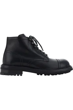 Dolce & Gabbana Buty, Kobieta, Czarny, 40 1/2 EU, Skórzane Buty na Sznurowadła dla Mężczyzn