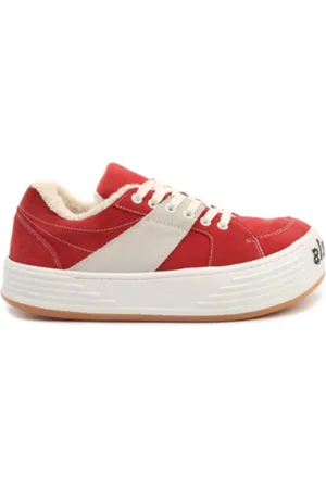 Palm Angels Buty, Mężczyzna, Czerwony, 40 EU, Zamsz, Logo Zamszowe Sneakers