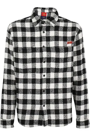 Dickies Koszule, Mężczyzna, Czarny, M, Klasyczna Koszula W Kratę