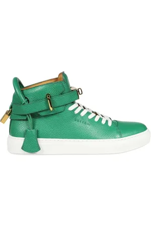 BUSCEMI Buty, Mężczyzna, Zielony, 40 EU, Skórzane wysokie trampki
