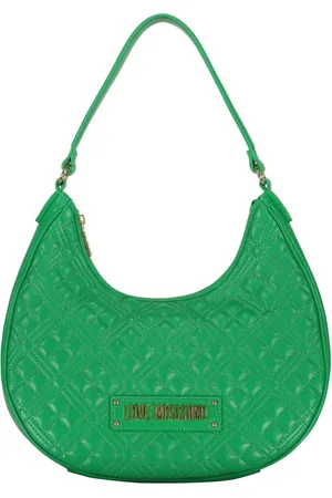 Moschino Torebki, Kobieta, Zielony, ONE SIZE, Pikowana torba na ramię z górnym zamkiem