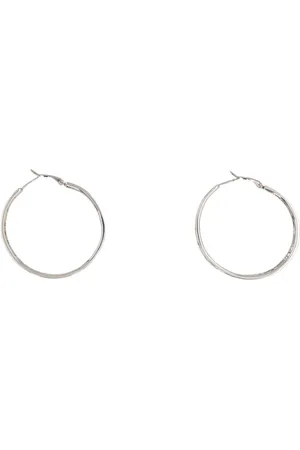 Vetements Akcesoria, Kobieta, Szary, ONE SIZE, Kolczyki Logo Hoop