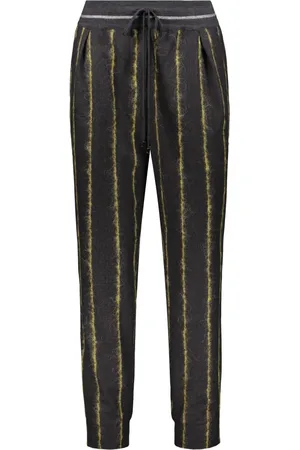 LORENA ANTONIAZZI Spodnie, Kobieta, Czarny, M, Nylon, Pas Virgin Wool Track Pants
