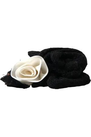 Dolce & Gabbana Akcesoria, Kobieta, Czarny, ONE SIZE, Bawełna, Elegancki Jedwabny Opaska z Kryształami