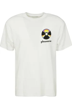 Pleasures Koszulki, Mężczyzna, Biały, M, Koszulka z nadrukiem logo