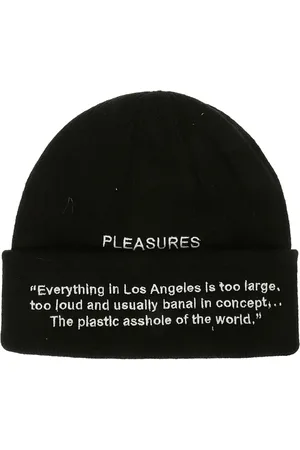 Pleasures Akcesoria, Mężczyzna, Czarny, ONE SIZE, Czarna Czapka Beanie z Logo